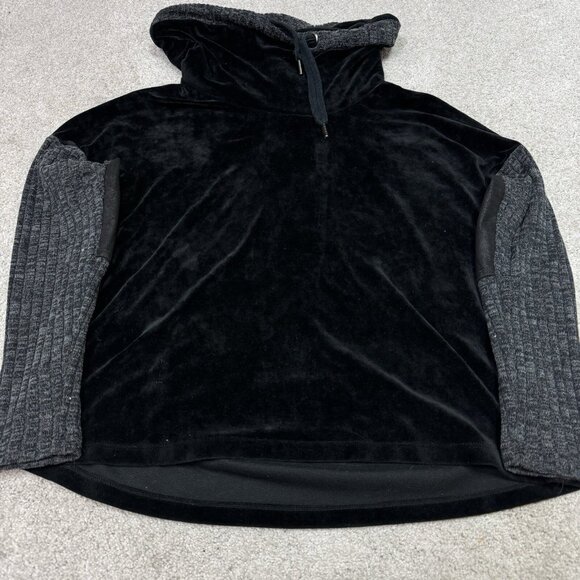 Democracy Sweater Women’s Black Velour Long Sleeve Pullover Size Small - Picture 6 of 11